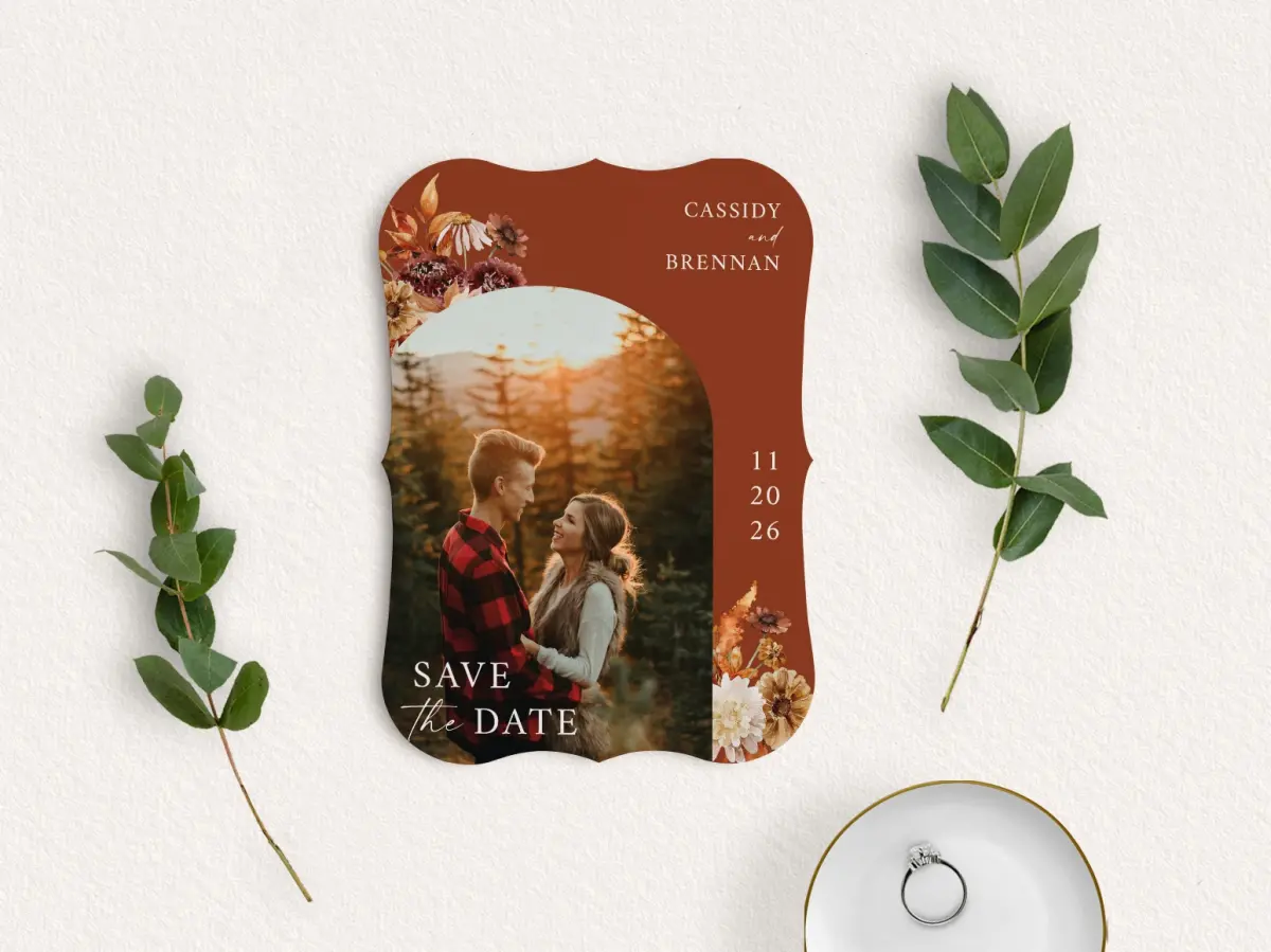 Save the Date Card with Optional Guest Addressing Service