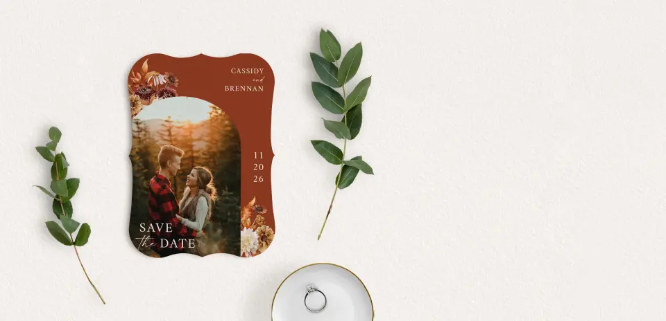 Save the Date Card with Optional Guest Addressing Service
