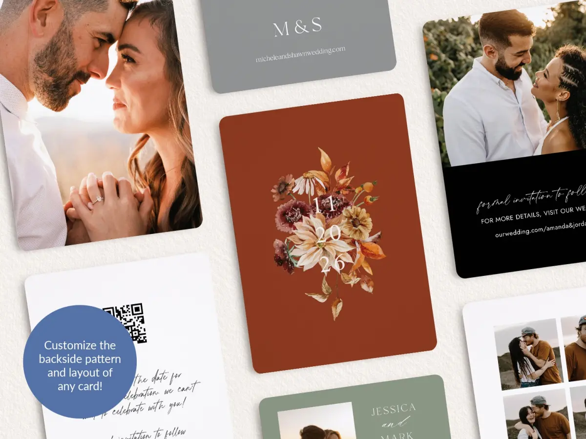 Back of Save the Date Card