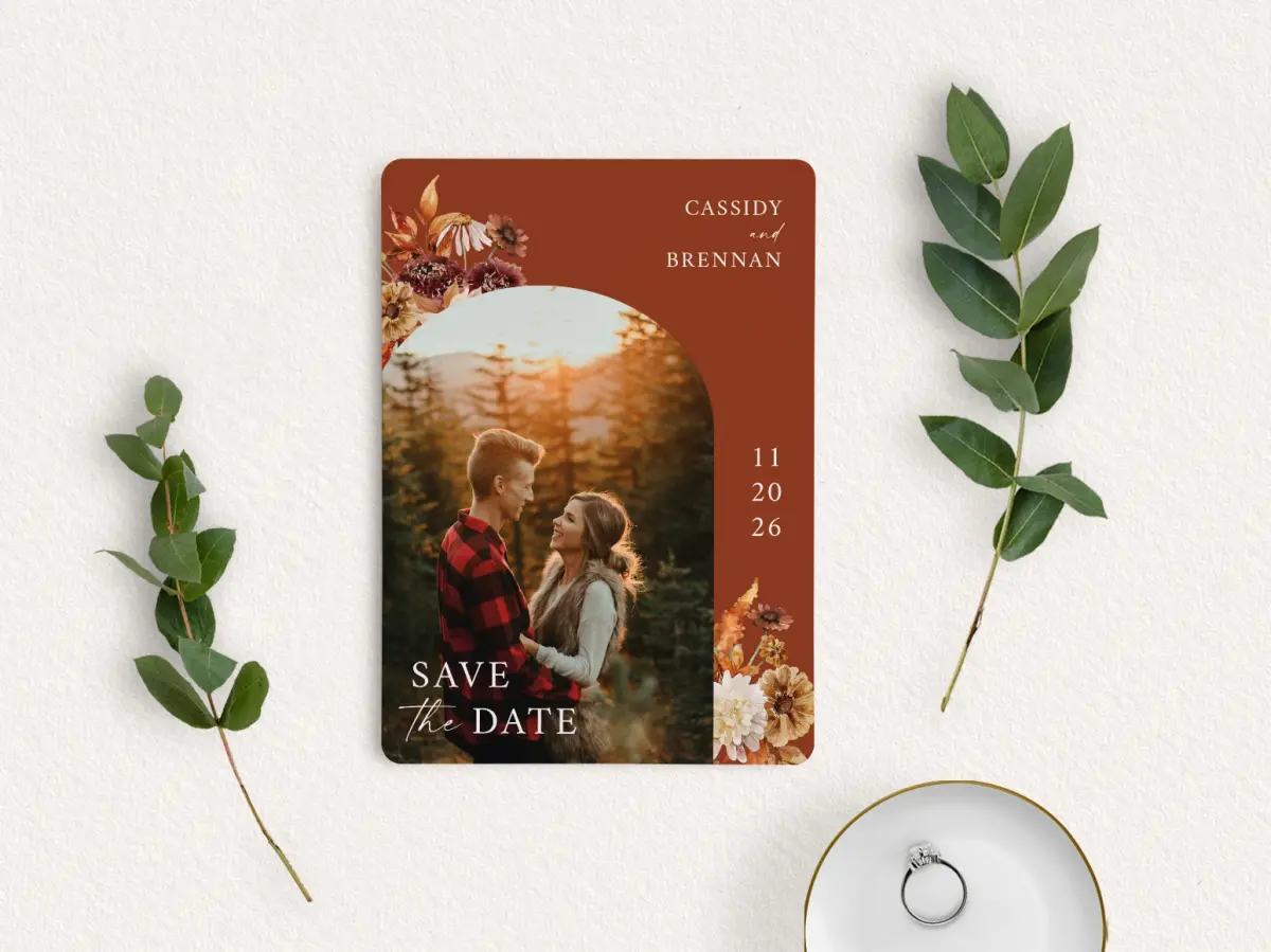Save the Date Card with Optional Guest Addressing Service
