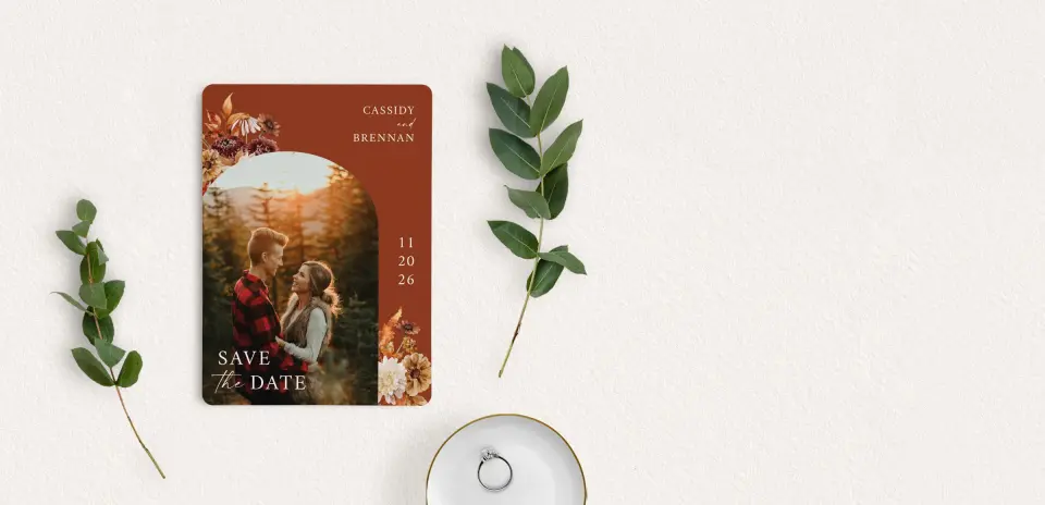 Save the Date Card with Optional Guest Addressing Service