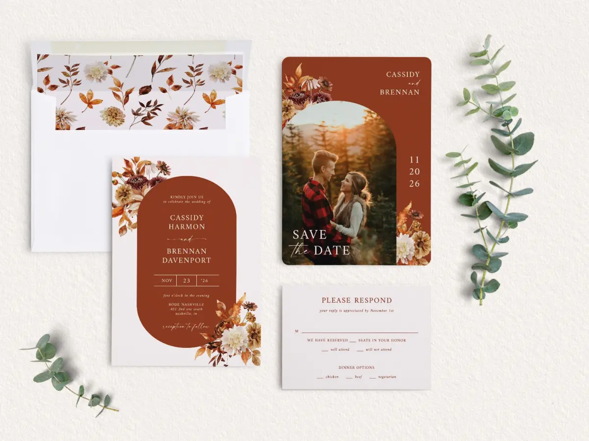 Front of Save the Date Card