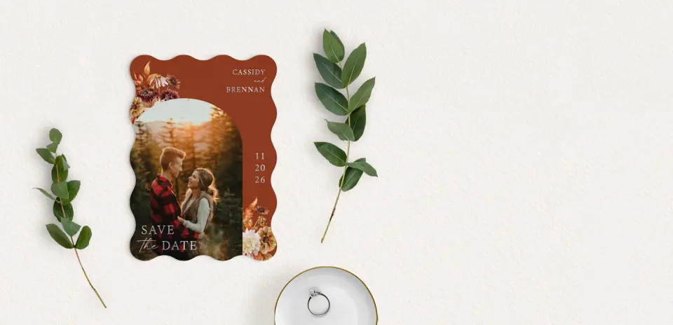 Save the Date Card with Optional Guest Addressing Service