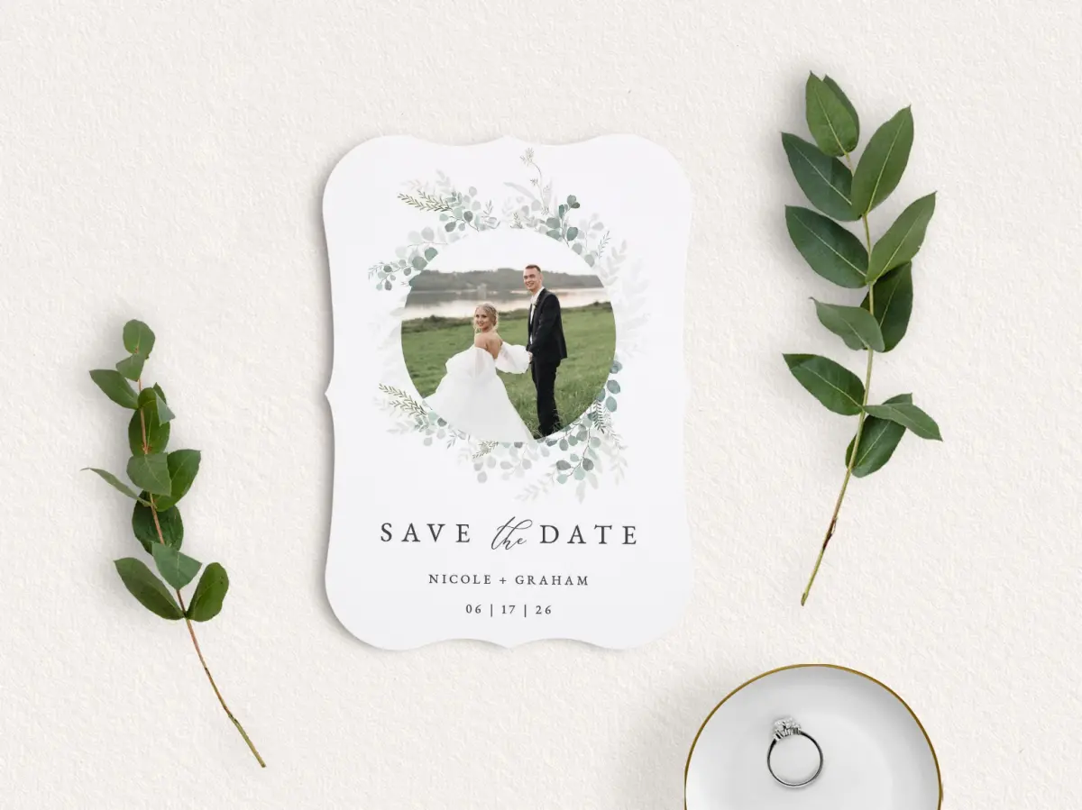 Save the Date Card with Optional Guest Addressing Service