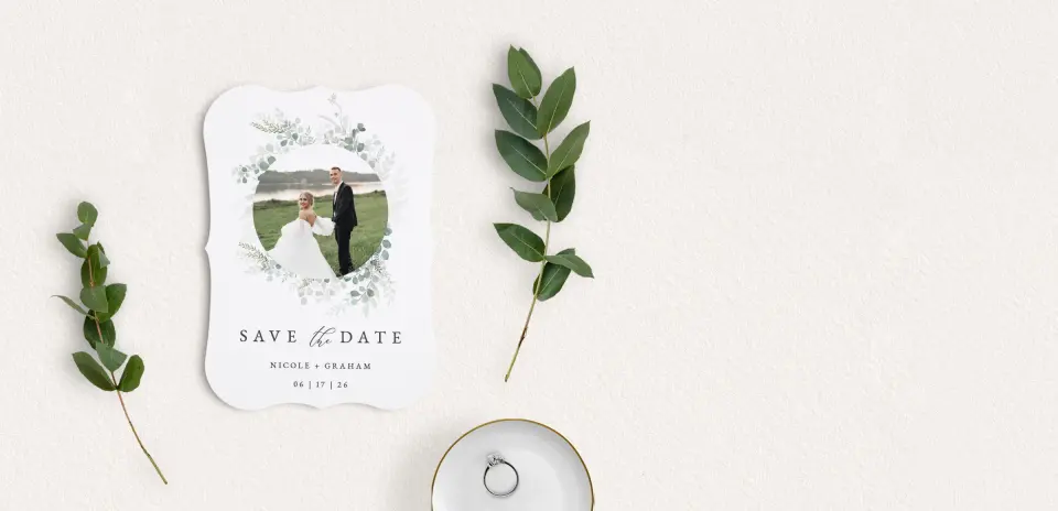 Save the Date Card with Optional Guest Addressing Service