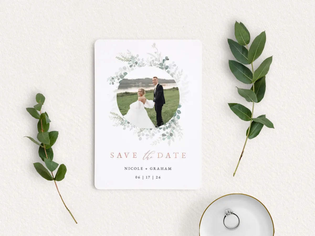 Save the Date Card with Optional Guest Addressing Service