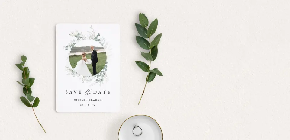 Save the Date Card with Optional Guest Addressing Service