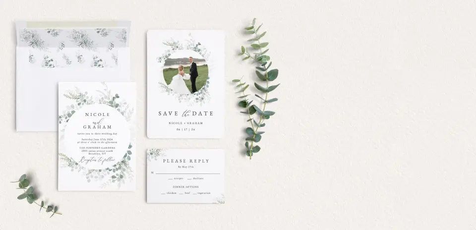 Front of Save the Date Card