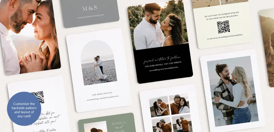 Back of Save the Date Card