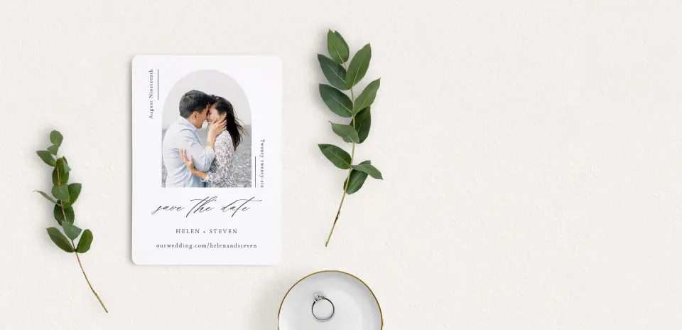 Save the Date Card with Optional Guest Addressing Service