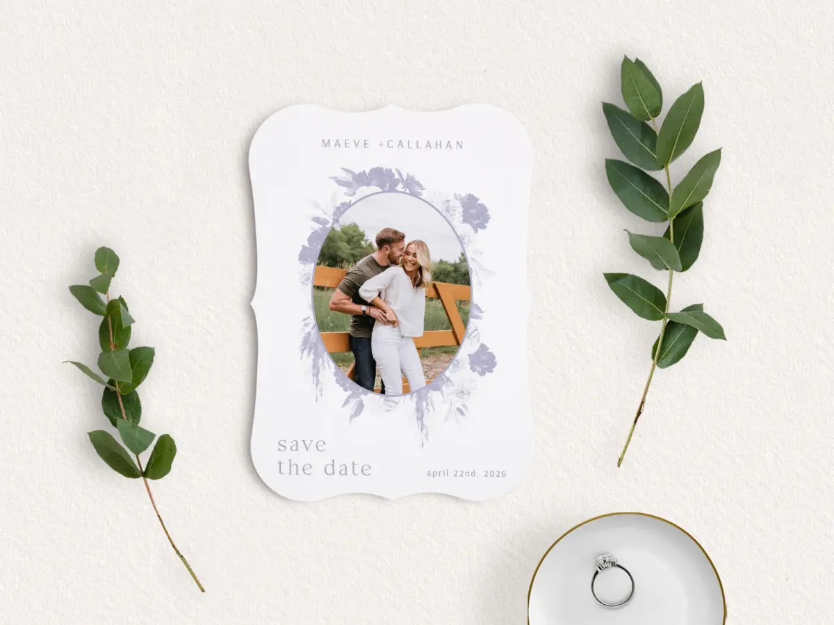 Save the Date Card with Optional Guest Addressing Service