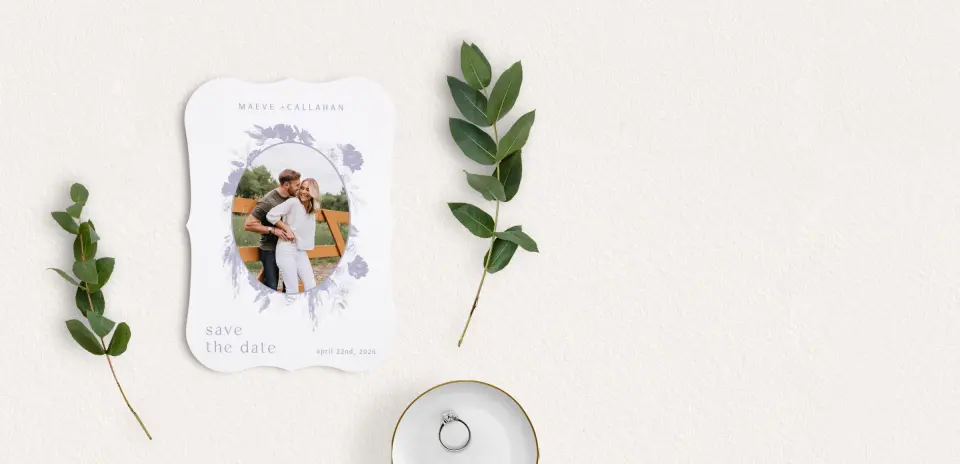 Save the Date Card with Optional Guest Addressing Service