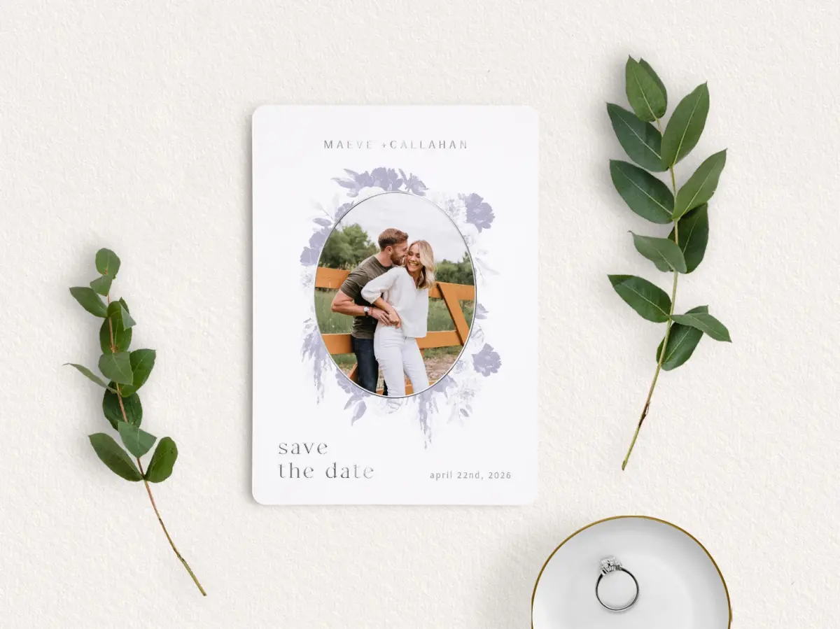 Save the Date Card with Optional Guest Addressing Service