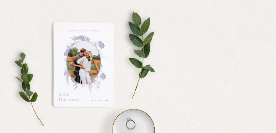 Save the Date Card with Optional Guest Addressing Service