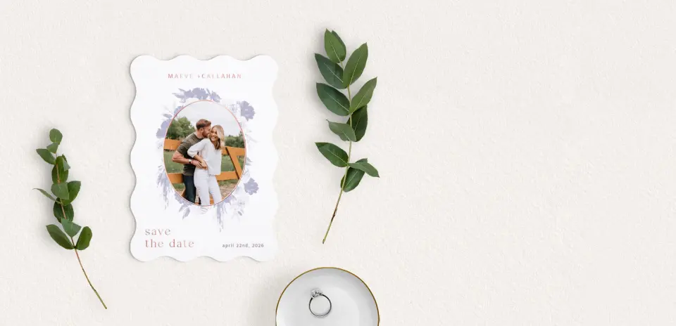 Save the Date Card with Optional Guest Addressing Service