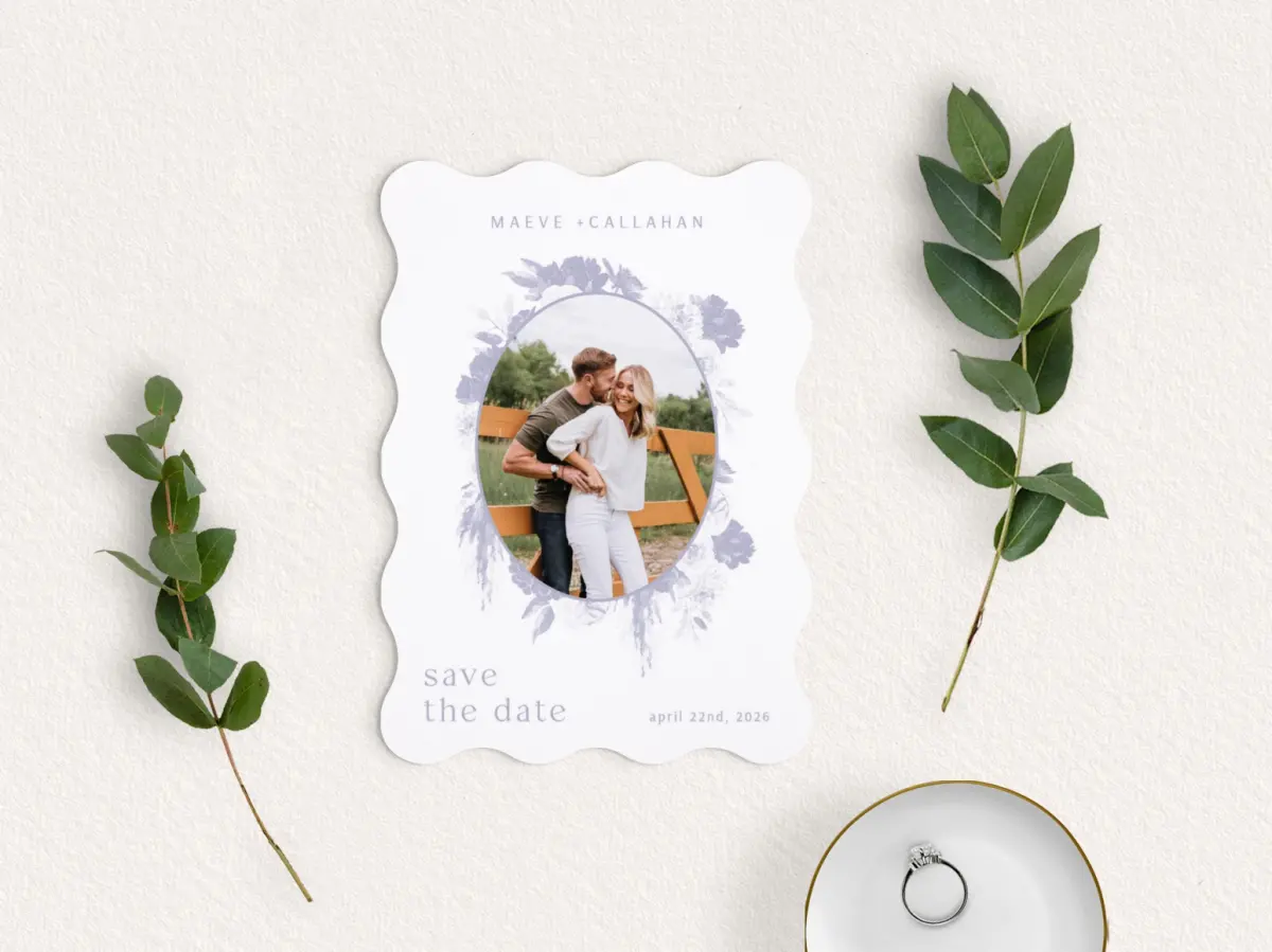 Save the Date Card with Optional Guest Addressing Service