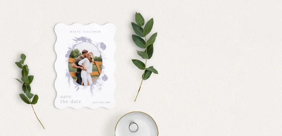 Save the Date Card with Optional Guest Addressing Service