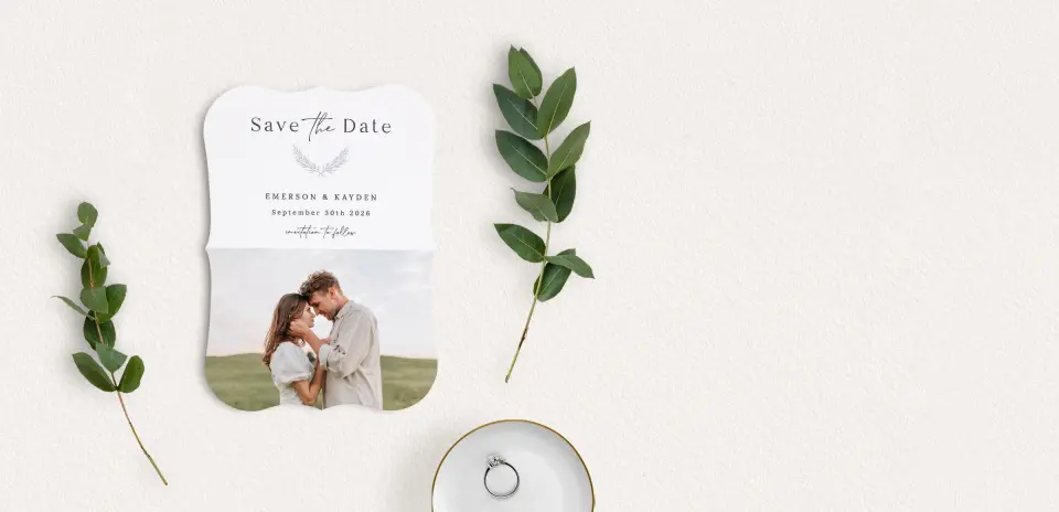 Save the Date Card with Optional Guest Addressing Service