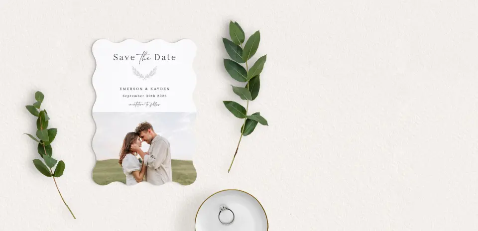 Save the Date Card with Optional Guest Addressing Service
