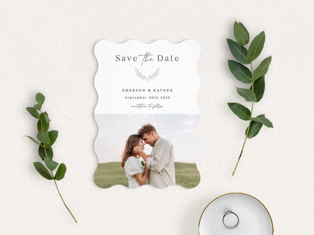 Save the Date Card with Optional Guest Addressing Service