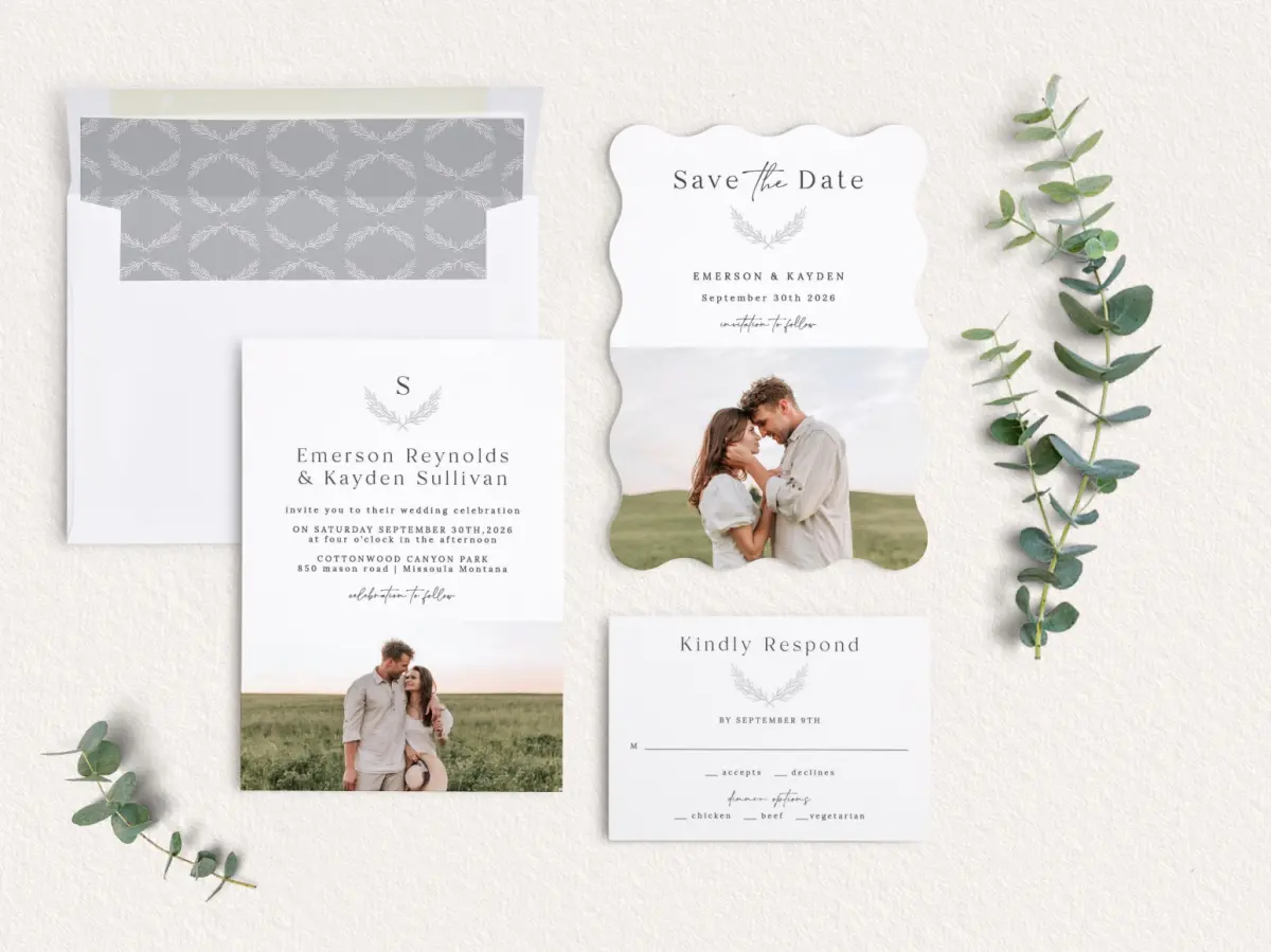 Front of Save the Date Card