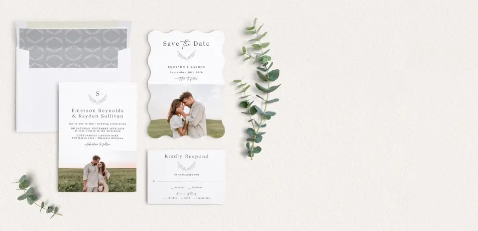Front of Save the Date Card