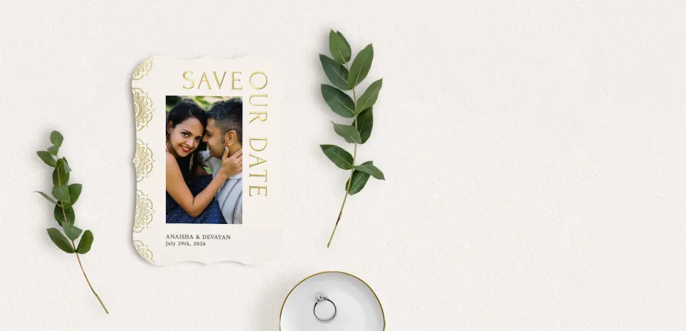 Save the Date Card with Optional Guest Addressing Service