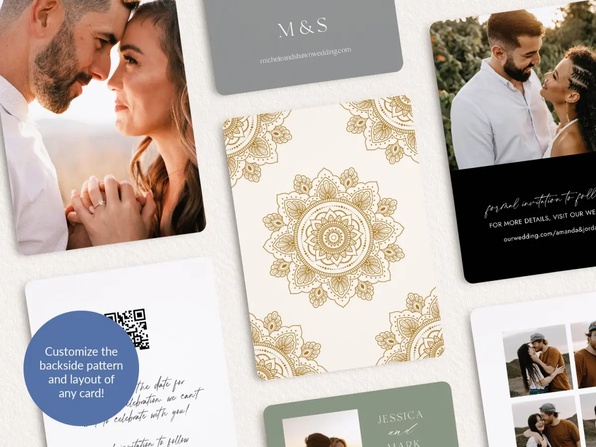 Back of Save the Date Card