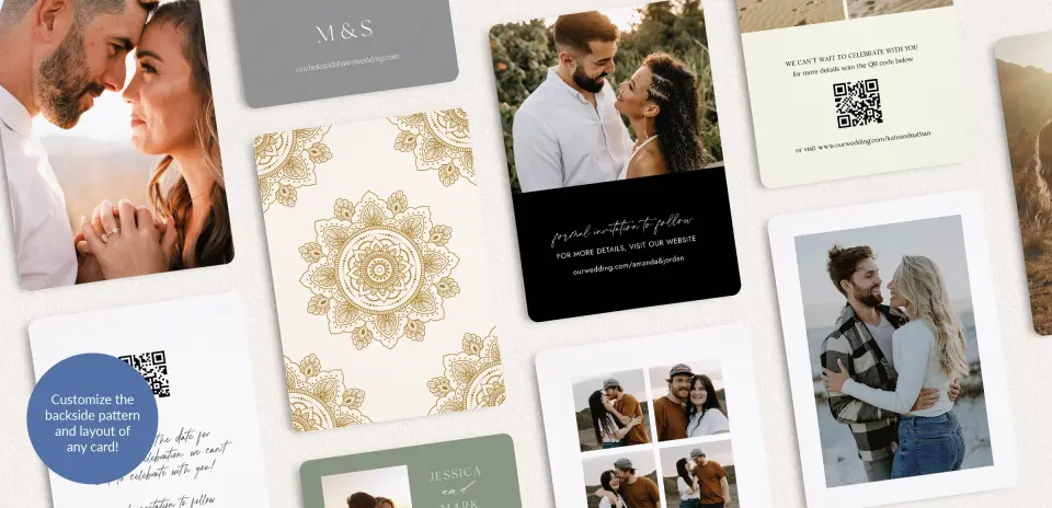 Back of Save the Date Card