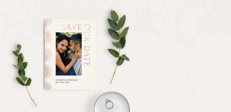 Save the Date Card with Optional Guest Addressing Service