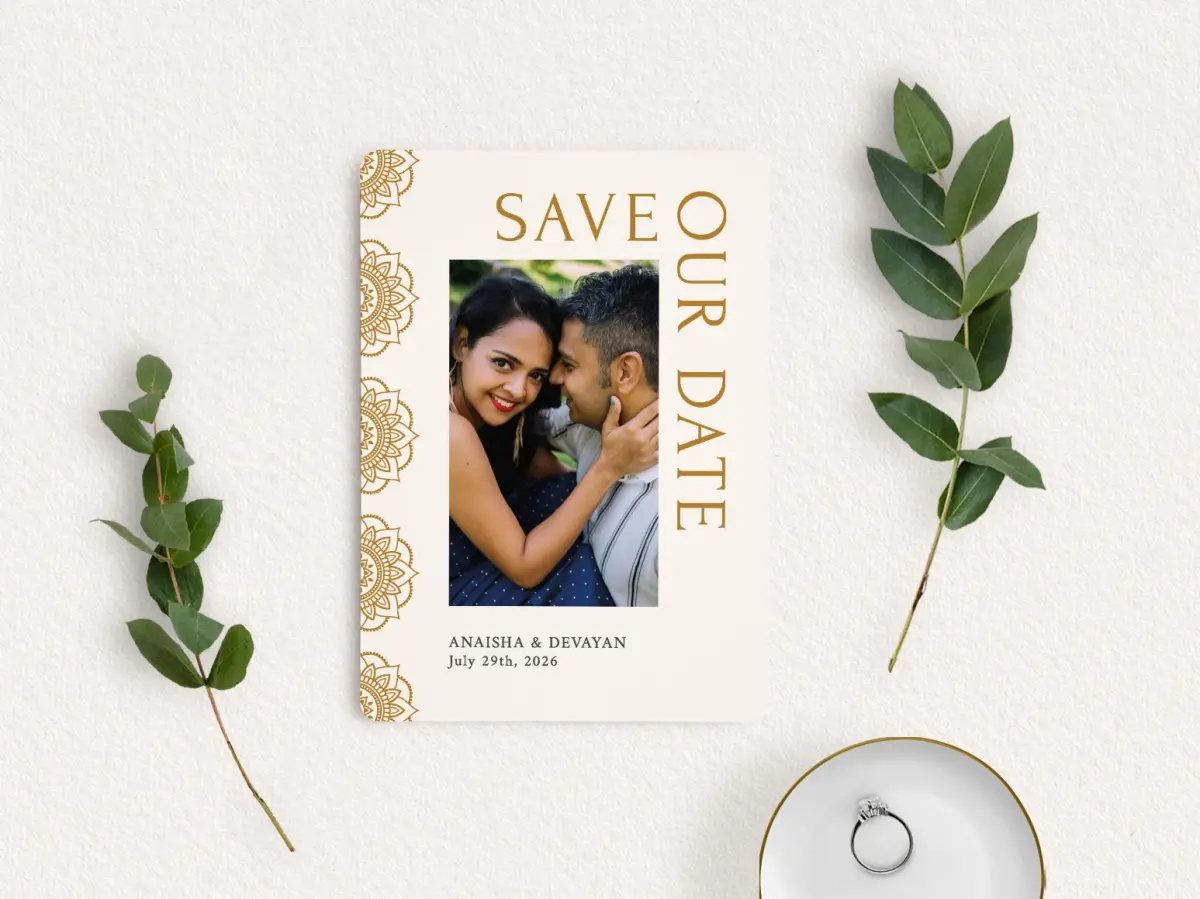 Save the Date Card with Optional Guest Addressing Service