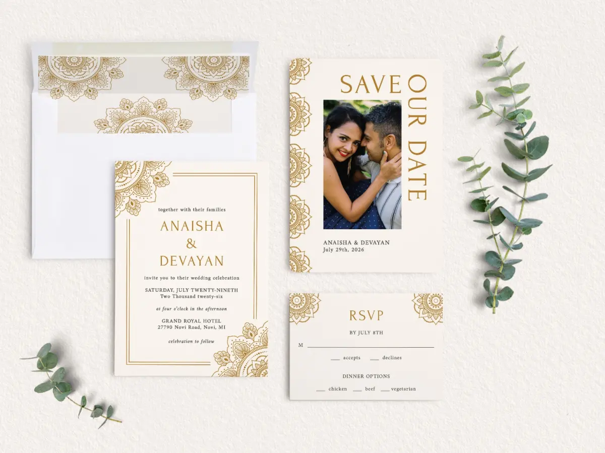 Front of Save the Date Card