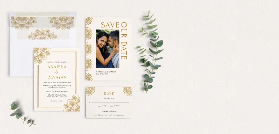 Front of Save the Date Card