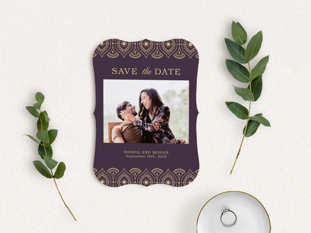Save the Date Card with Optional Guest Addressing Service