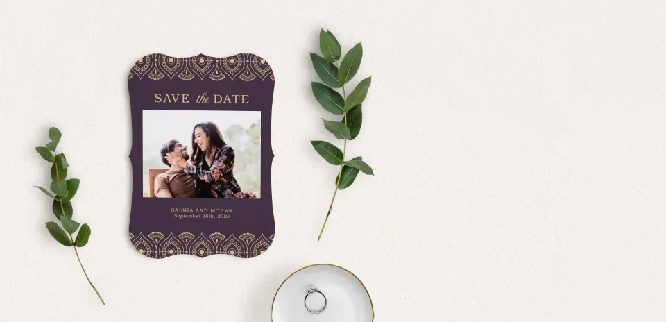 Save the Date Card with Optional Guest Addressing Service
