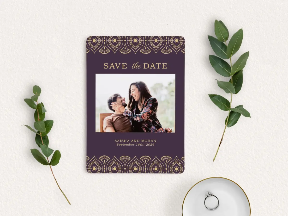 Save the Date Card with Optional Guest Addressing Service