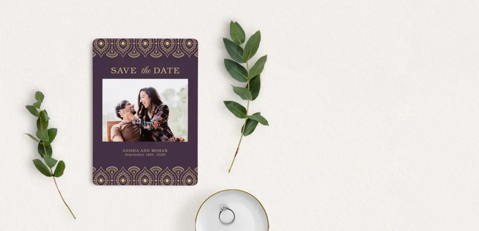 Save the Date Card with Optional Guest Addressing Service