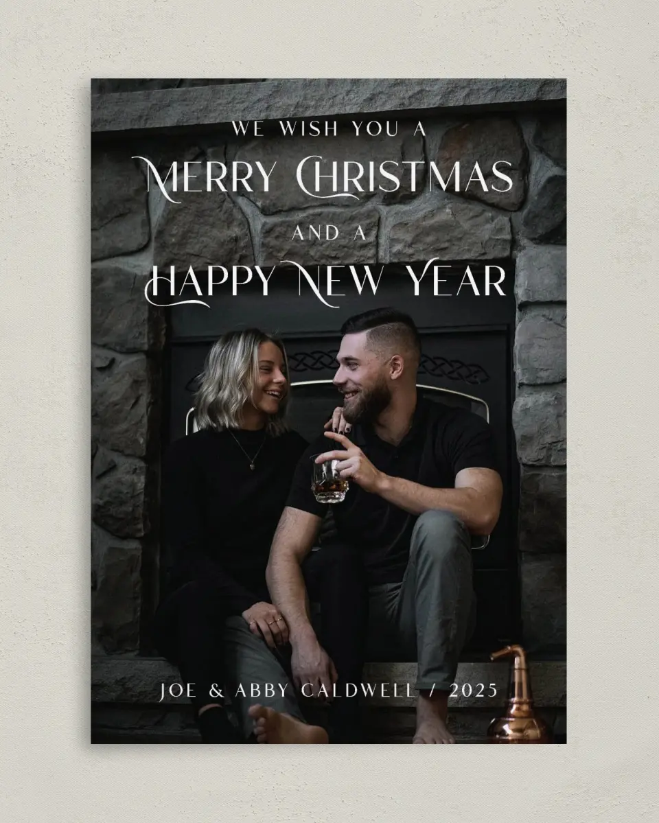 This is a 5" x 7" Christmas Card called Christmas Celebration printed in full color on Premium Smooth paper