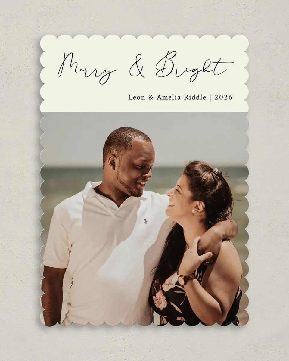 This is a 5" x 7" Christmas Card called Season of Simplicity printed in full color on Premium Smooth paper on Premium Smooth paper on Premium Smooth paper