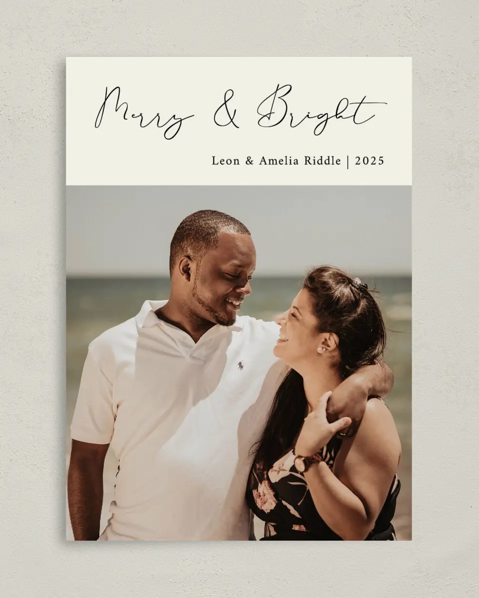 This is a 5" x 7" Christmas Card called Season of Simplicity printed in full color on Premium Smooth paper