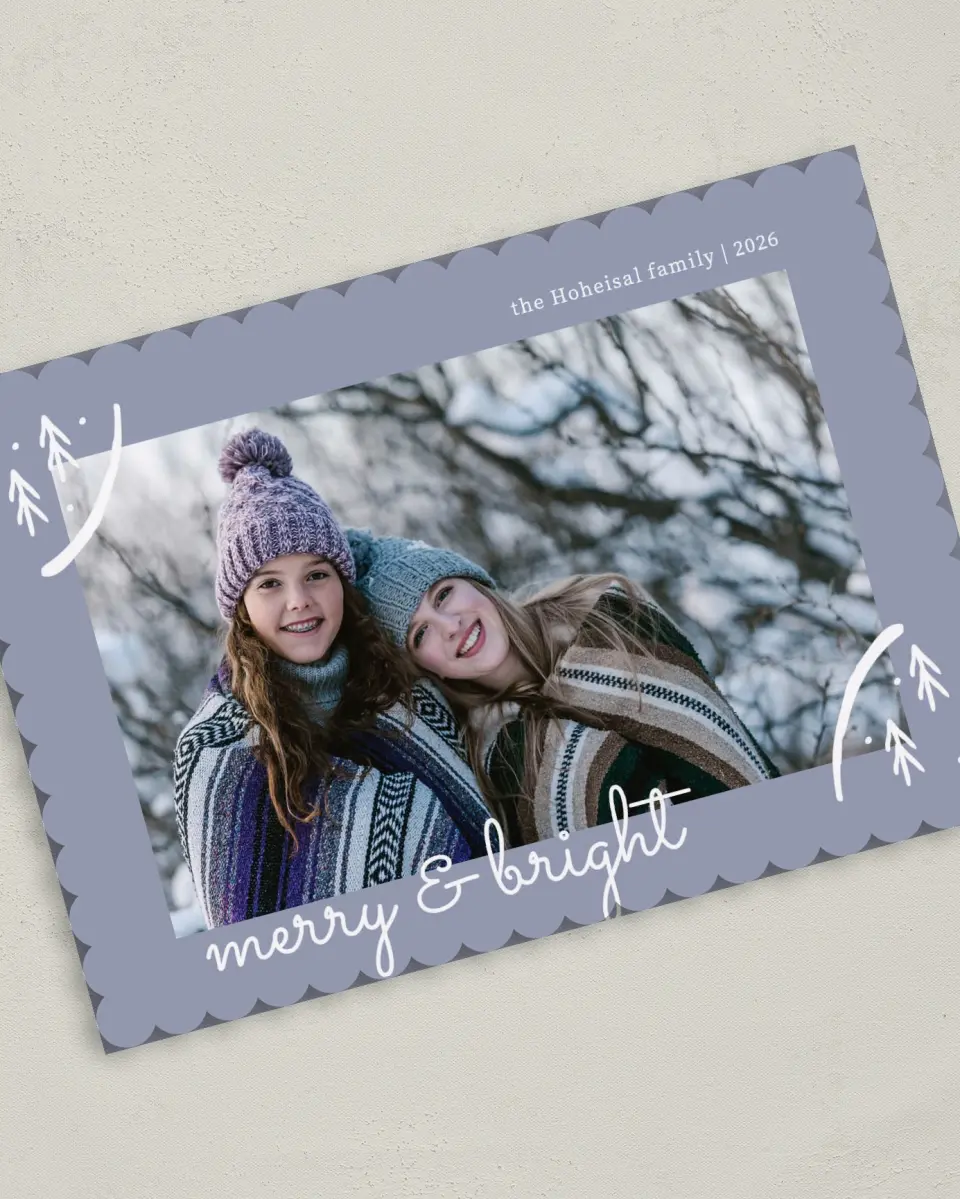This is a 5" x 7" Christmas Card called Winter Wonderland printed in full color on Premium Smooth paper on Premium Smooth paper on Premium Smooth paper