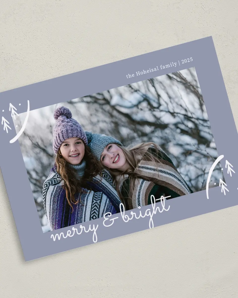 This is a 5" x 7" Christmas Card called Winter Wonderland printed in full color on Premium Smooth paper