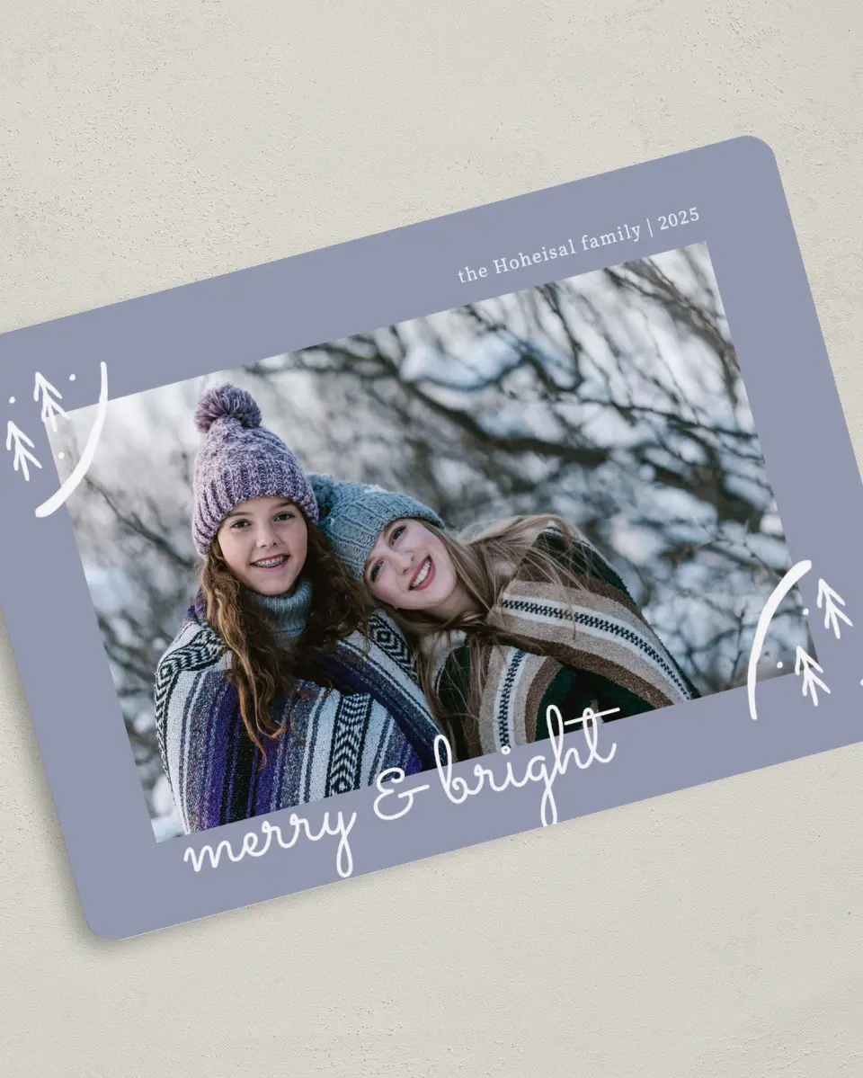 This is a 5" x 7" Christmas Card called Winter Wonderland printed in full color on Premium Smooth paper