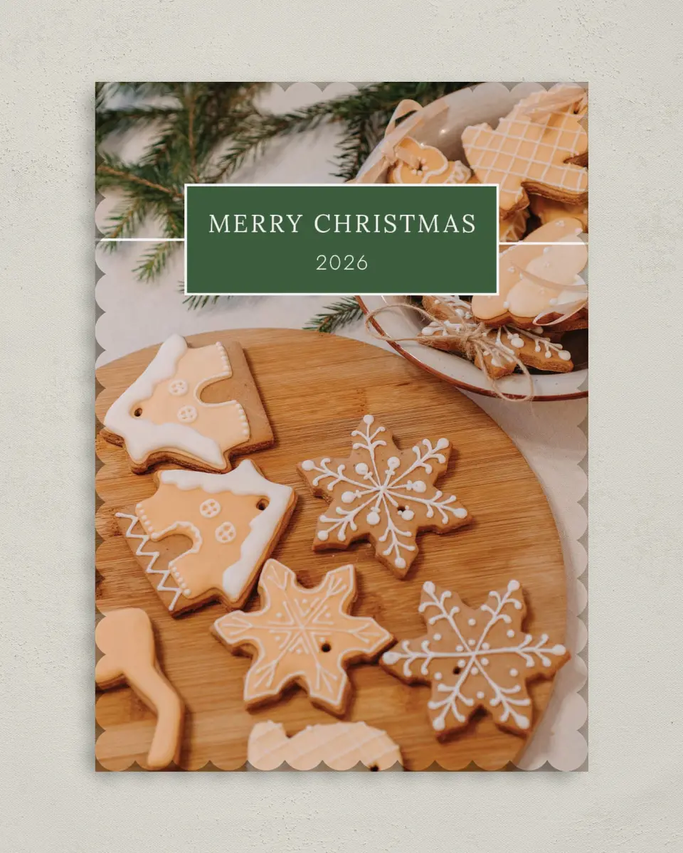 This is a 5" x 7" Christmas Card called Home Sweet Home printed in full color on Premium Smooth paper on Premium Smooth paper on Premium Smooth paper