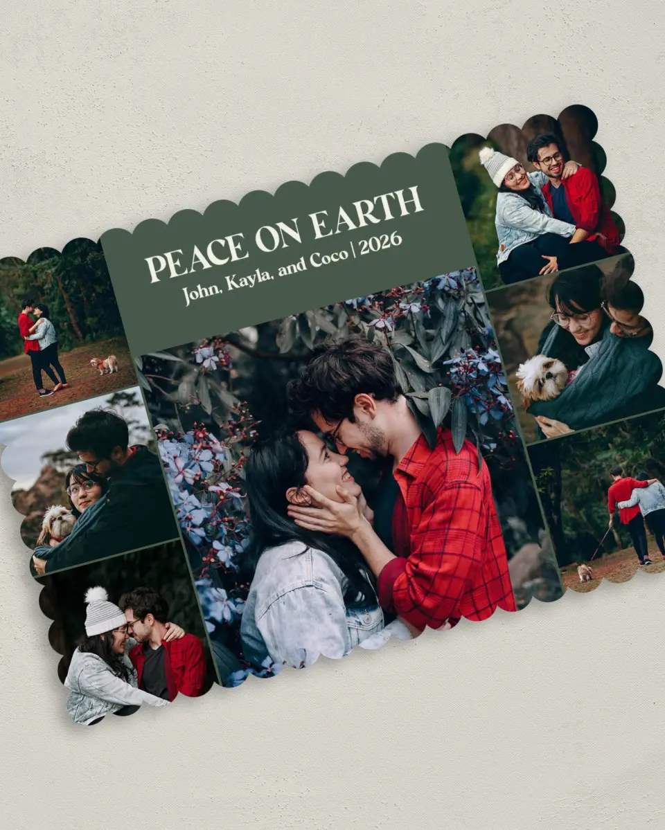 This is a 5" x 7" Christmas Card called Season of Solace printed in full color on Premium Smooth paper on Premium Smooth paper on Premium Smooth paper