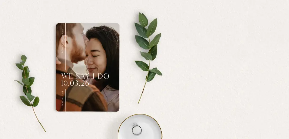 Save the Date Card with Optional Guest Addressing Service