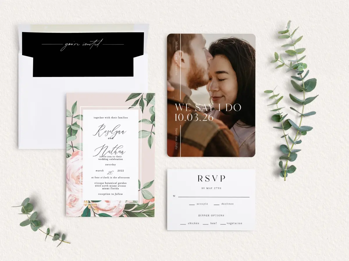Front of Save the Date Card