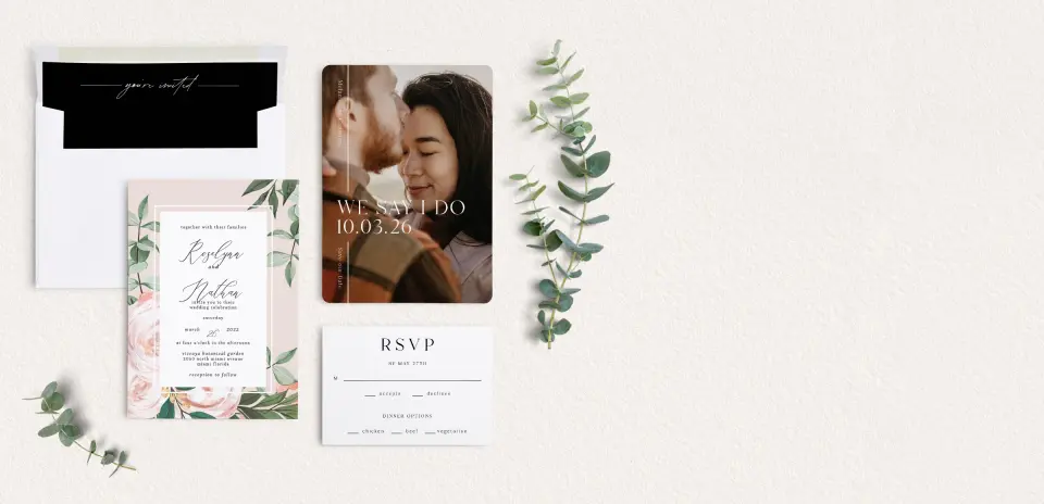 Front of Save the Date Card