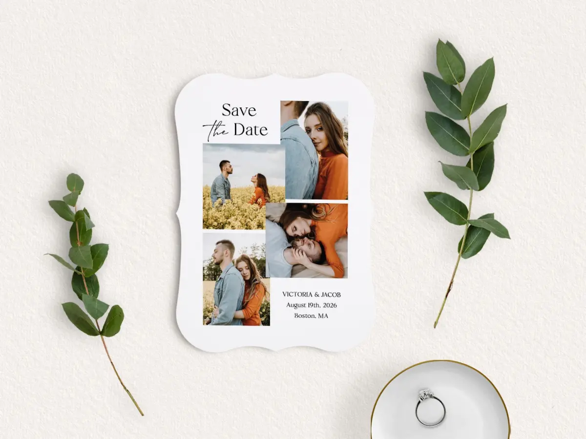 Save the Date Card with Optional Guest Addressing Service