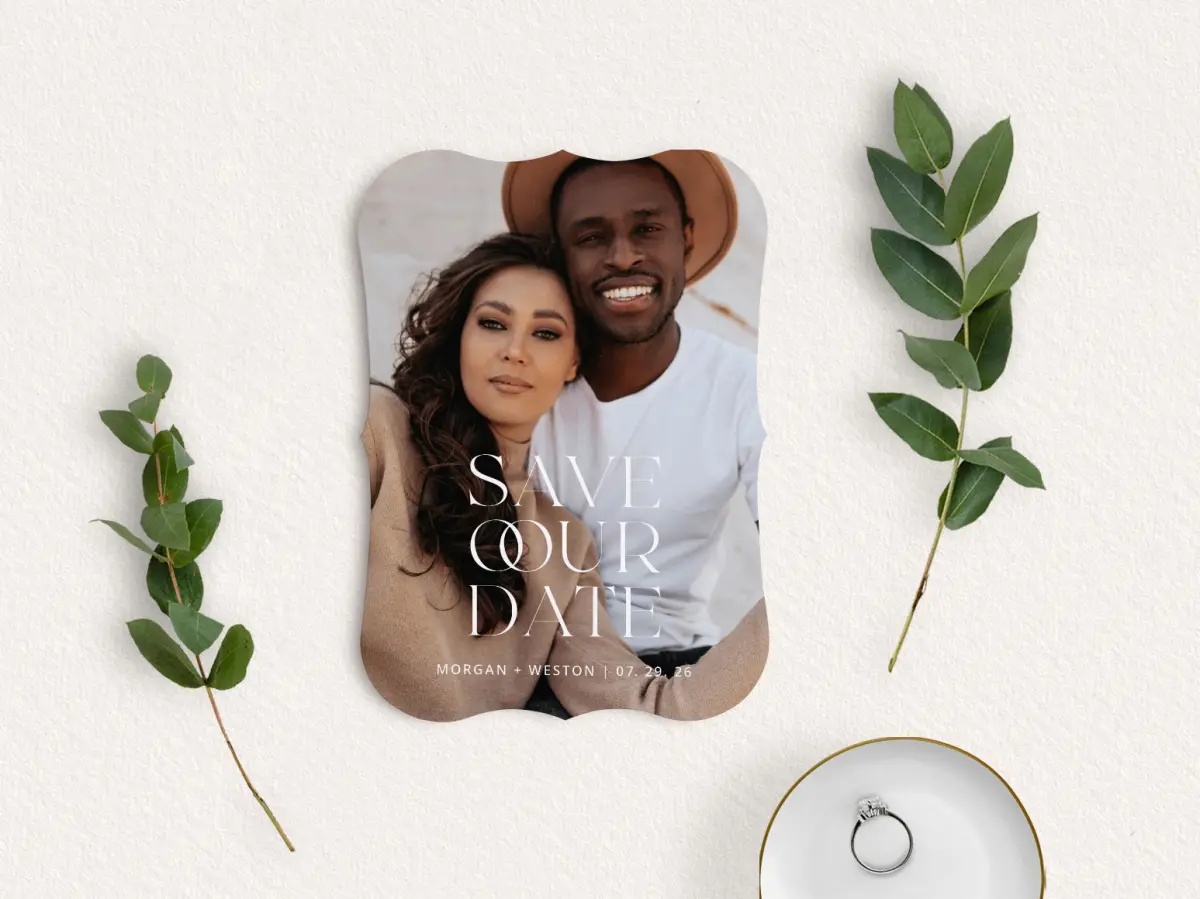 Save the Date Card with Optional Guest Addressing Service